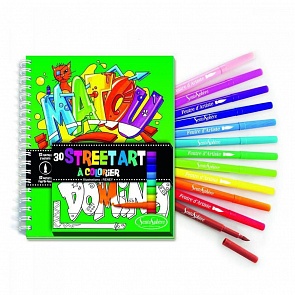 Набор для детского творчества - раскраски с фломастерами Стрит Арт (SentoSpherE, 9103k)